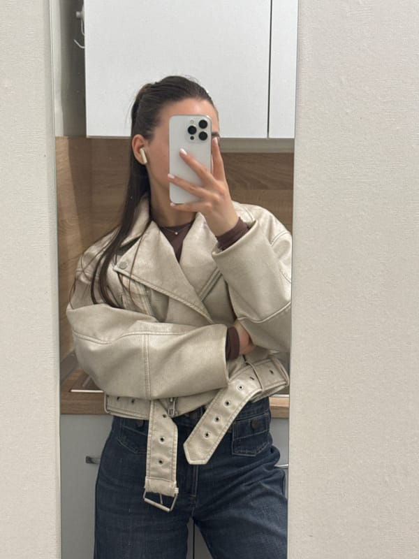 Woman Takes Mirror Selfie in Sofia