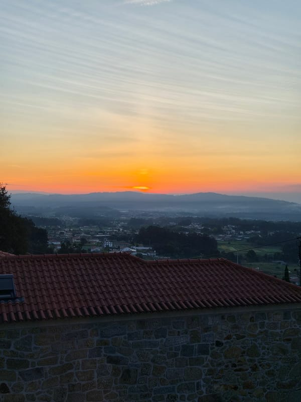 Morning domestic life and sunrise captured in Barcelos