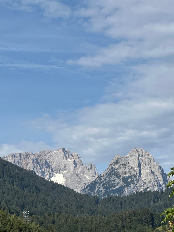 Olympic Ski Jump and alpine scenery in Garmisch-Partenkirchen