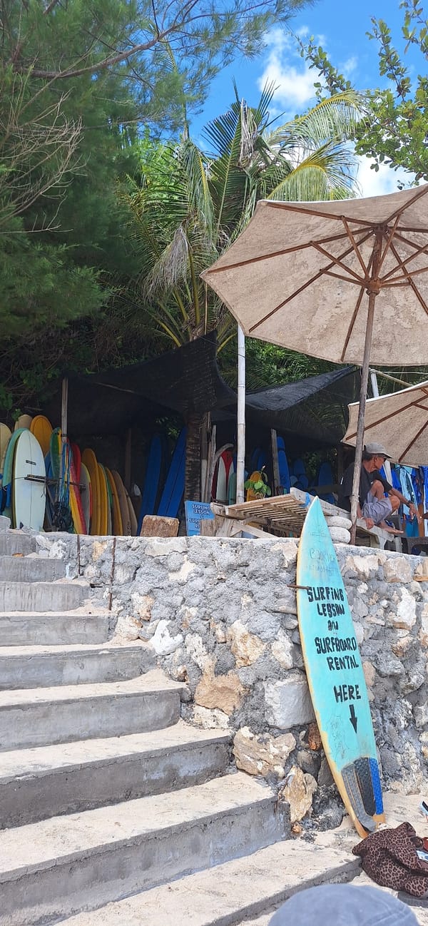 Lazy afternoon at a Kuta Selatan surf beach
