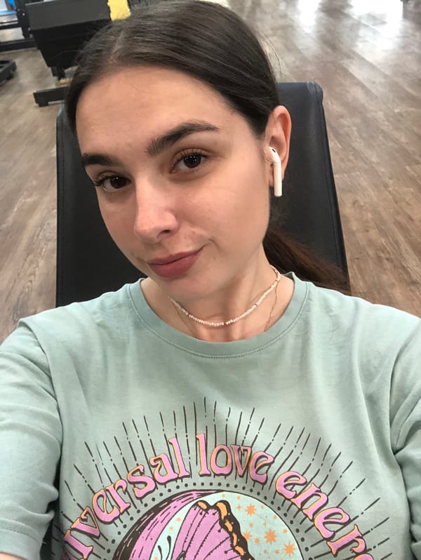 Young woman documents daily activities through selfies in Chaikovsky