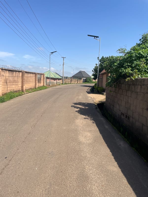 Uncollected garbage piles up along a Jos, Nigeria street