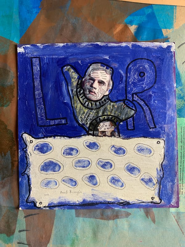 Mixed-media collage series: bold portraits and figures in torn paper