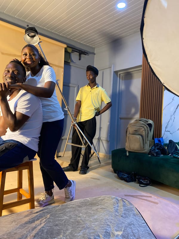 Photo session documented at Bukuru studio in Nigeria