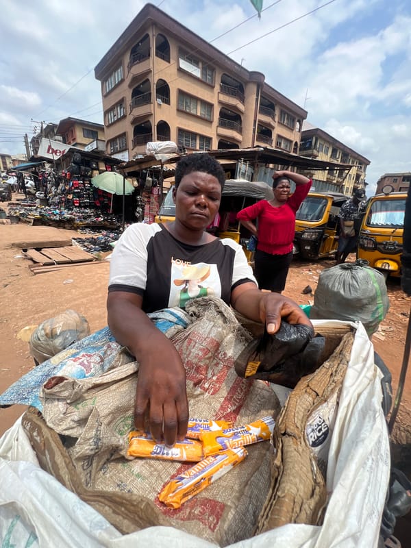 Street market day in full swing in Nkpor, Nigeria