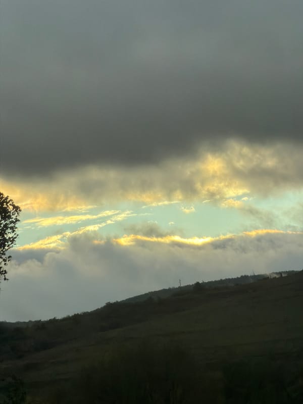 Dramatic sunset captured over Blajievo, Bulgaria
