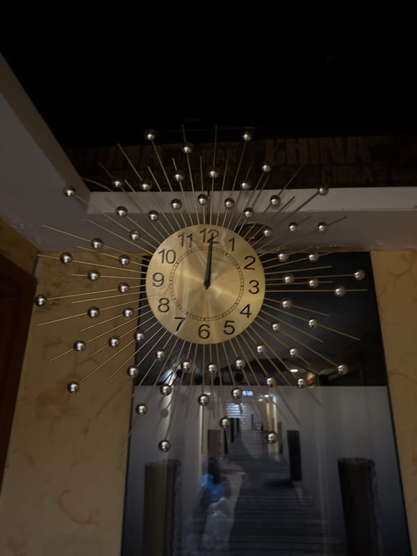 Inside a Hong Kong hotel lobby, July 2026