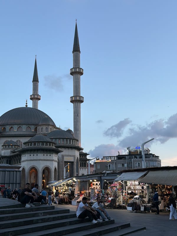 Evening street life documented across Beyoğlu district, Istanbul