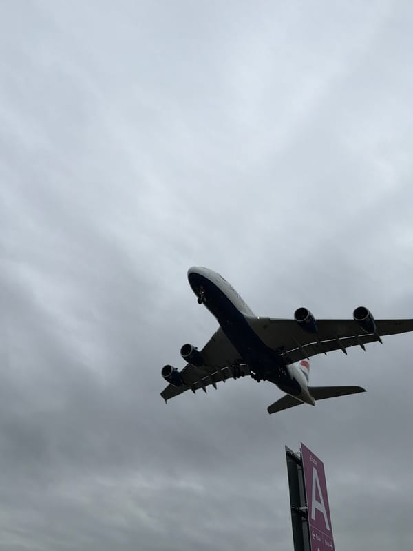 British Airways A380 spotted flying over London