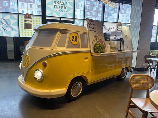 Visitor tours indoor commercial spaces in Saint Petersburg mall
