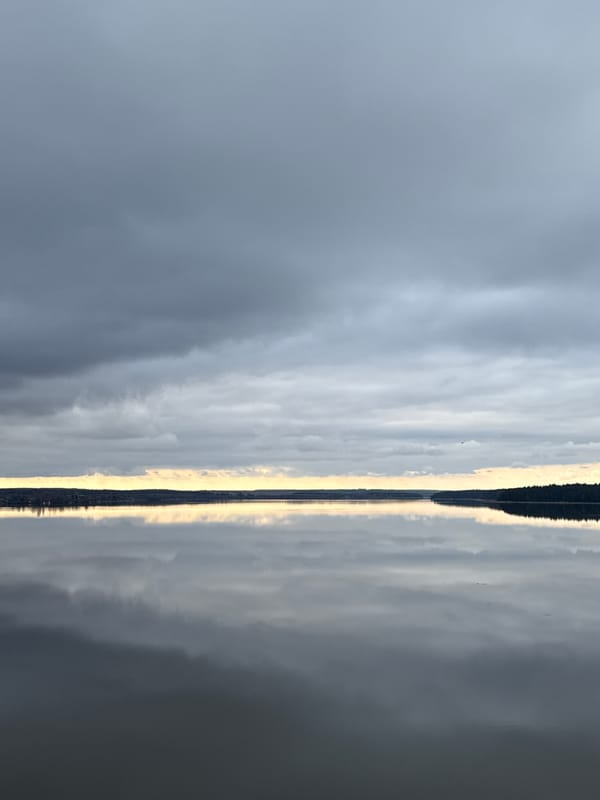 Tranquil spring day observed at Votkinsk Reservoir, Russia