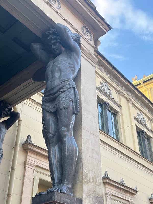 Atlas sculpture photographed at New Hermitage Museum, Saint Petersburg
