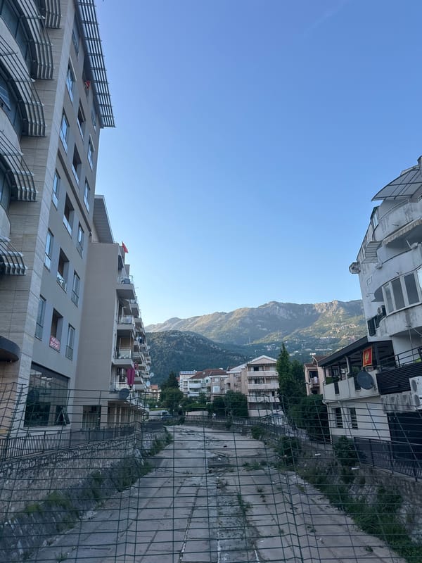 Tourist captures afternoon scenes around coastal Budva, Montenegro