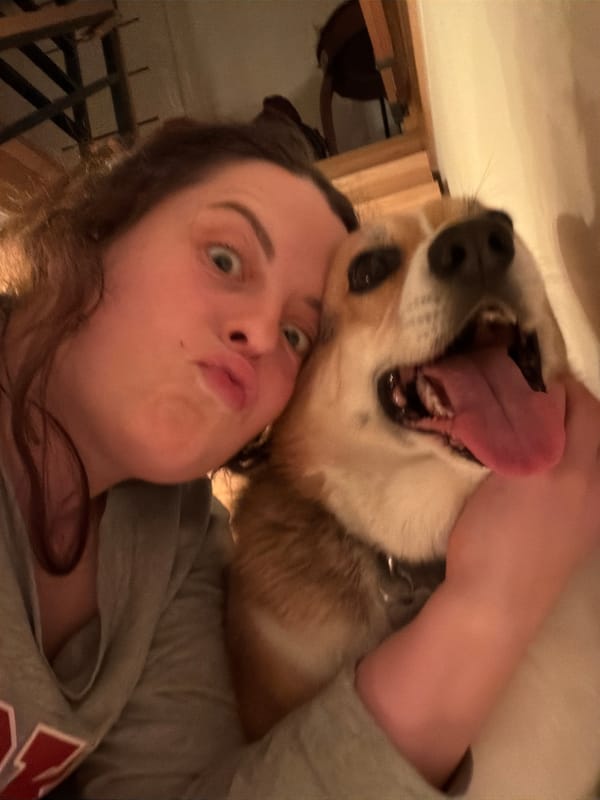 Woman and Corgi share playful moments at German home