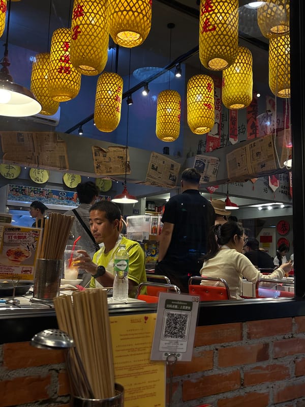 Evening at a lantern-lit Chiang Mai restaurant