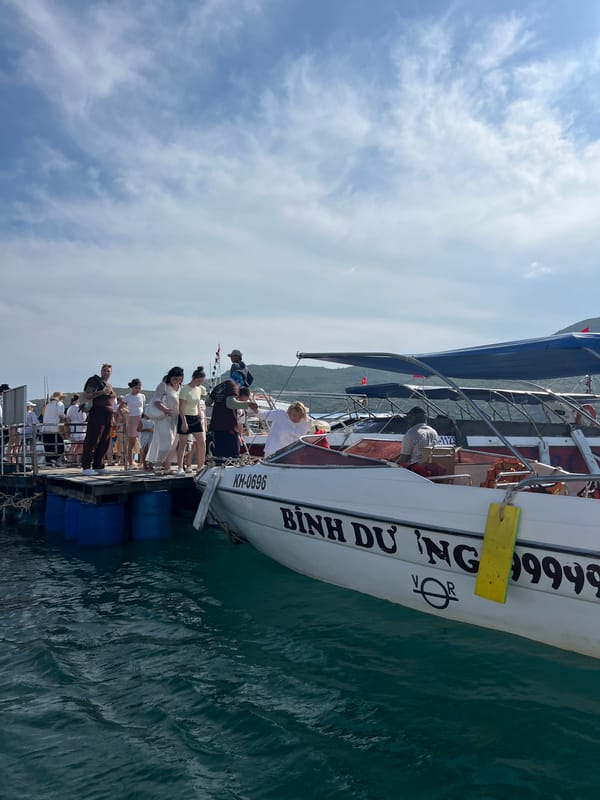Tourist boats depart Nha Trang docks for morning excursions