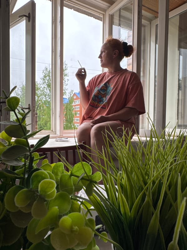 Woman documents morning routine and home renovation in Chaikovsky