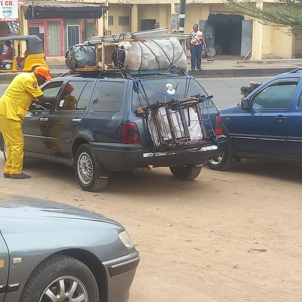 Morning street commerce activity observed in Dadi Riba, Nigeria