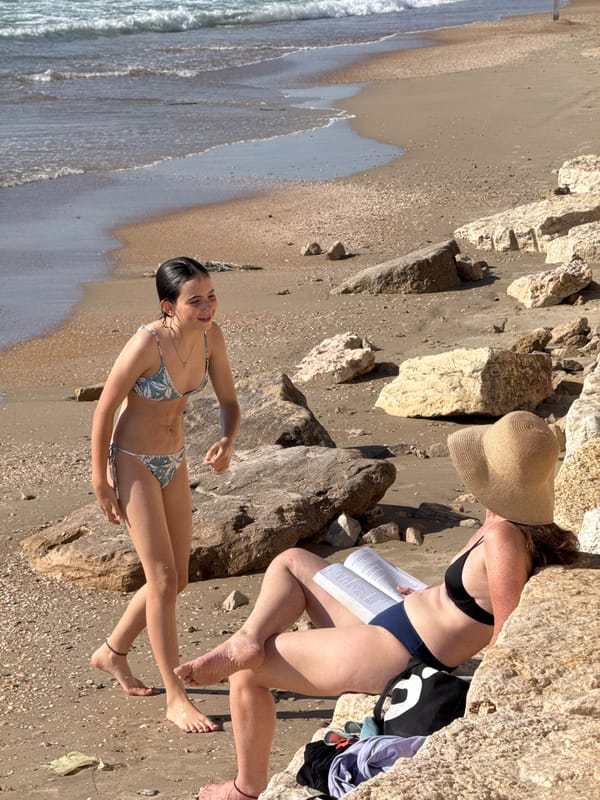Sunny afternoon beach activities captured along Tel Aviv coastline