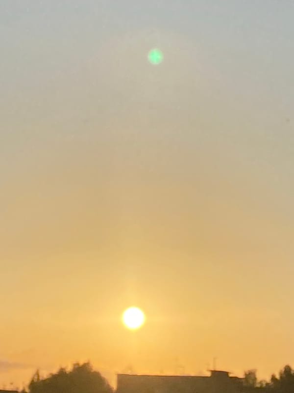 Sunset scenes and one illustrated outlier, golden hour.