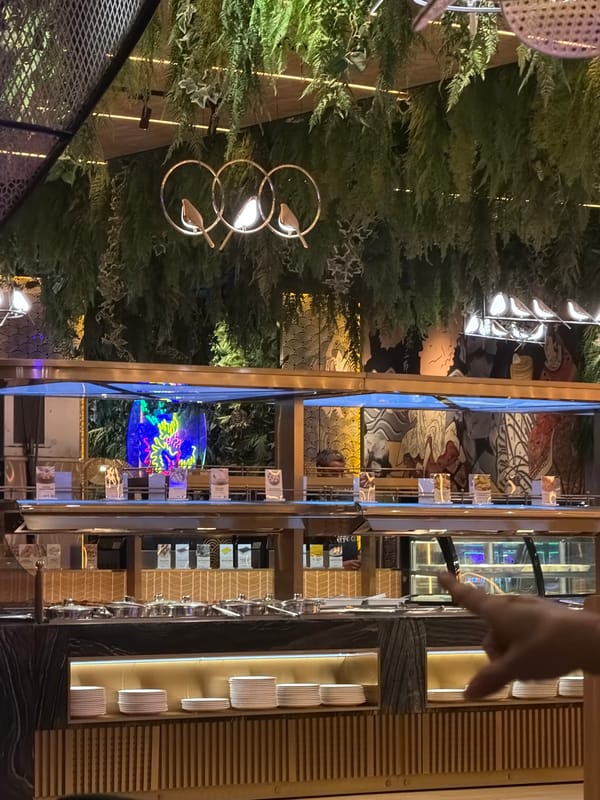 Evening out across stylish restaurant and entertainment venues at night