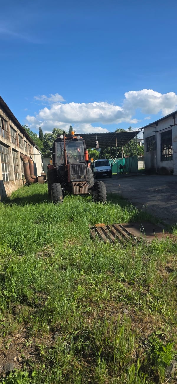 Rural tractor scene documented in Karnobat Bulgaria