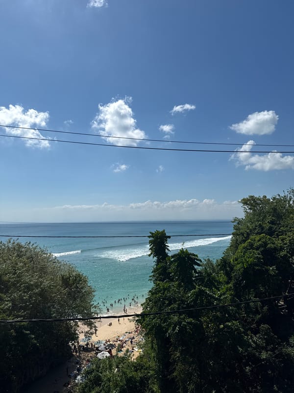 Elevated beach views captured in Kuta Selatan during morning hours