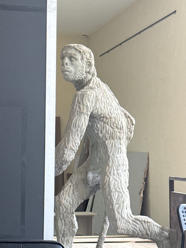 Stone male statue spotted on Plovdiv building facade