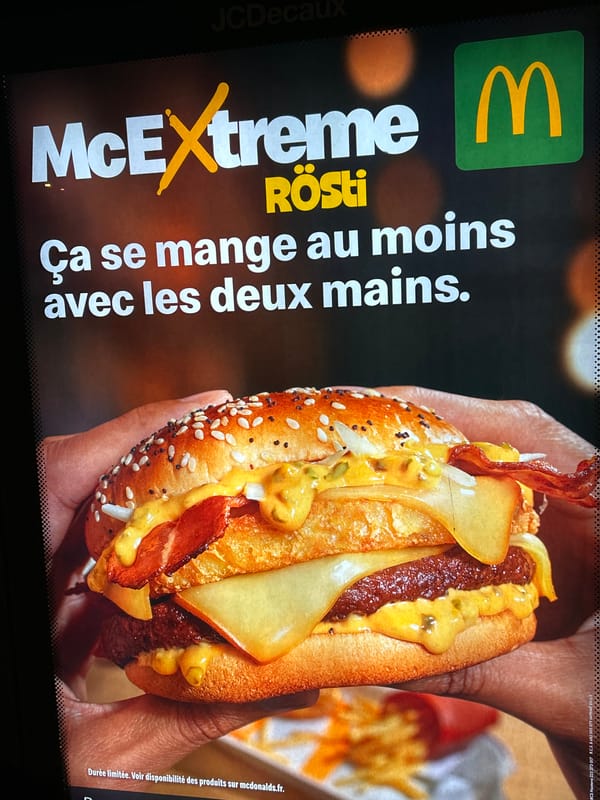 McDonald's McExtreme Rösti burger ads spotted across Strasbourg