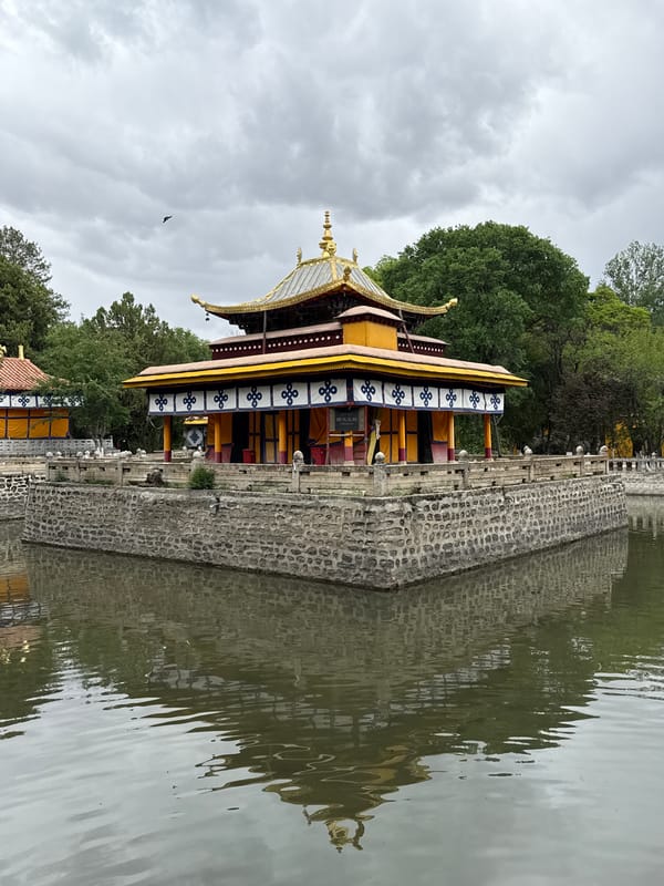 Visitors explore traditional Tibetan temples in Chengguan District