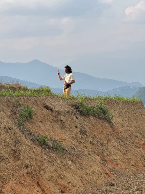 Woman documents terraced fields in rural Vietnam commune
