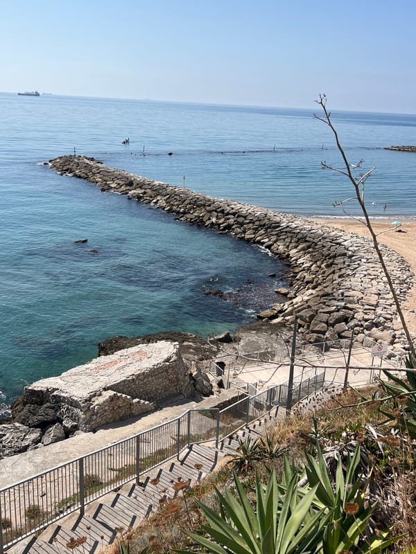 Morning stroll along Gibraltar's Mediterranean coastline
