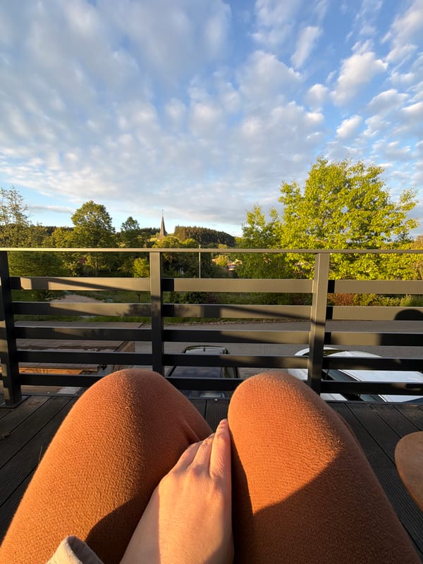 Dog owner documents afternoon with Welsh Corgi in rural Germany