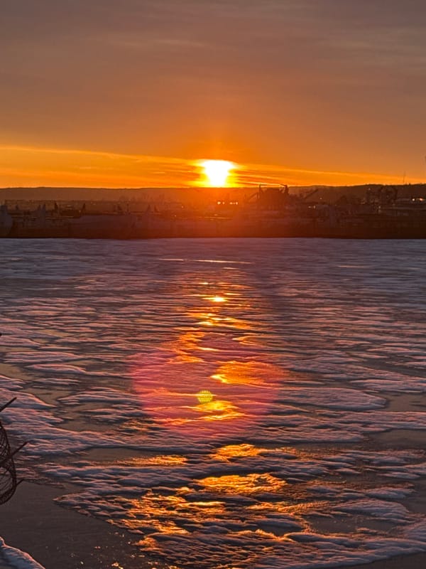 Evening scenes captured along Kama River in Chaikovsky, Russia