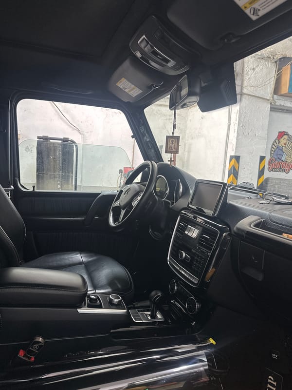 Matte black G-Class gets window tints done in Burgas