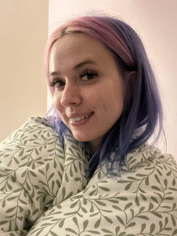 Portrait of young woman with gradient hair captured in Gijón