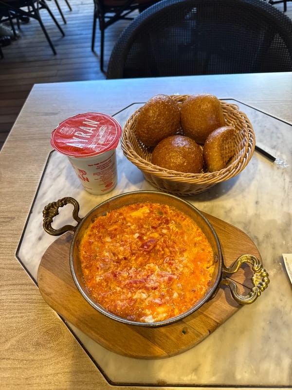 Turkish breakfast and retail visit documented in Şişli district