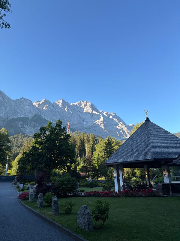 Electric mountain bikes ready to go in the Bavarian Alps