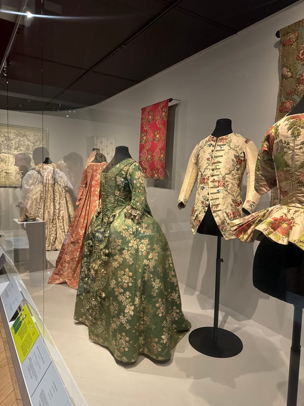 Historical fashion exhibition documented at Paris museum