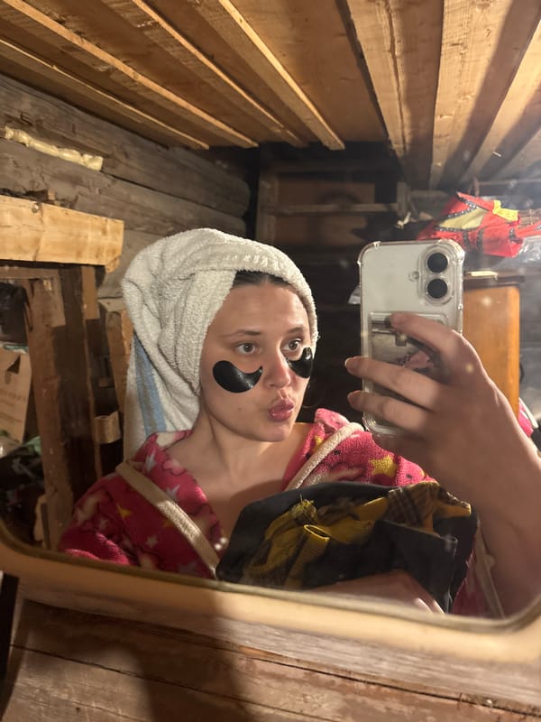 Weekend domestic life captured in Russian village
