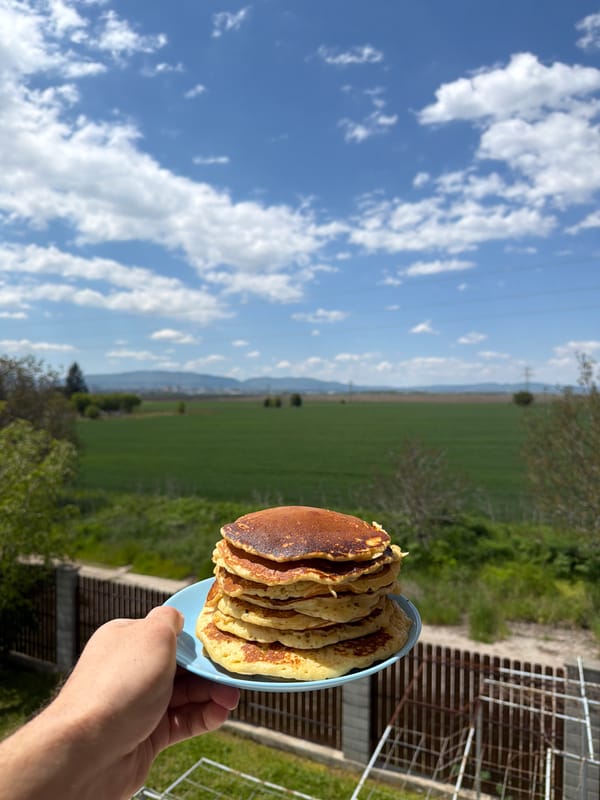 Pancake breakfast documented in rural setting, May 2026