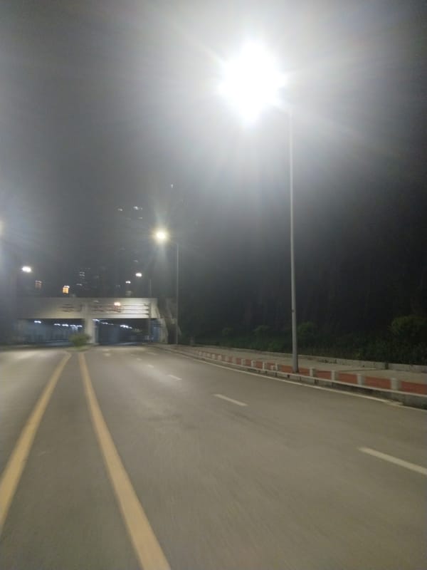 Nighttime street scenes documented in Jiulongpo District, China