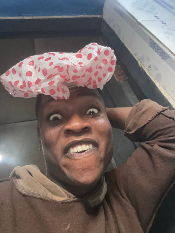 Person documented making exaggerated expressions in Ikorodu home