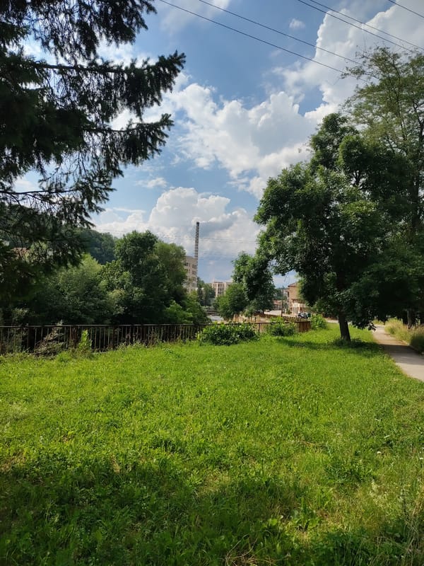 Gabrovo streetscapes and greenery on a July afternoon