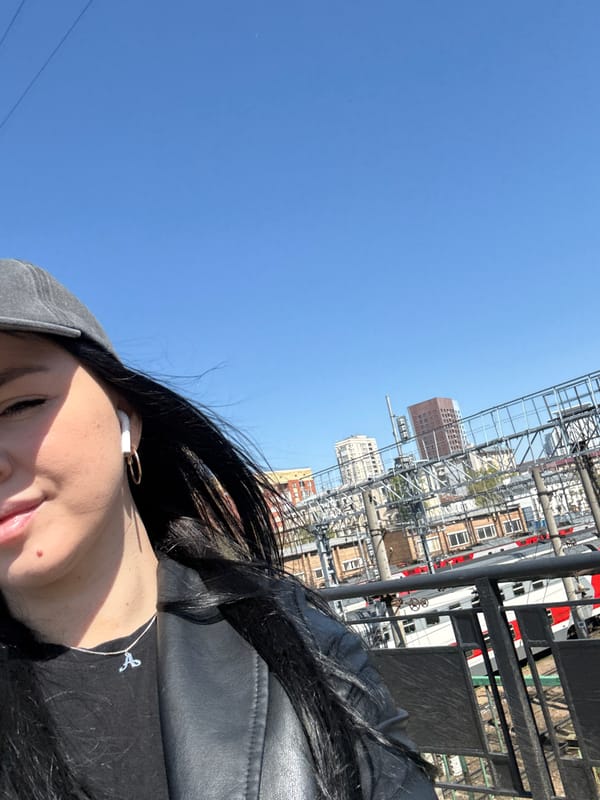 Person in black leather jacket spotted near Moscow tram tracks