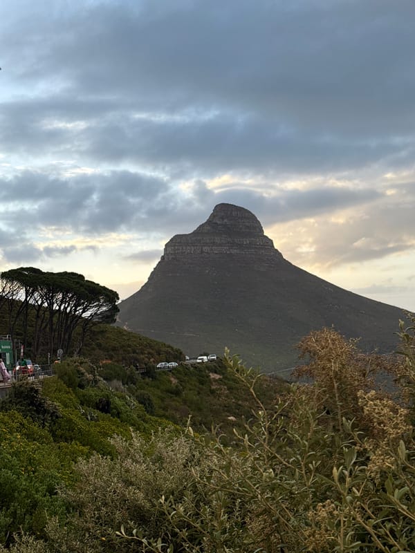 Cape Town landmarks photographed under cloudy afternoon skies