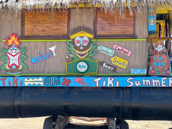 Tiki bar spotted in Greek coastal town Sithonia