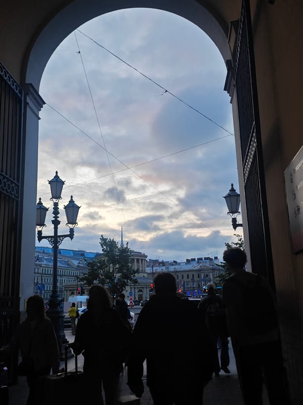 Evening at Saint Petersburg's historic railway stations