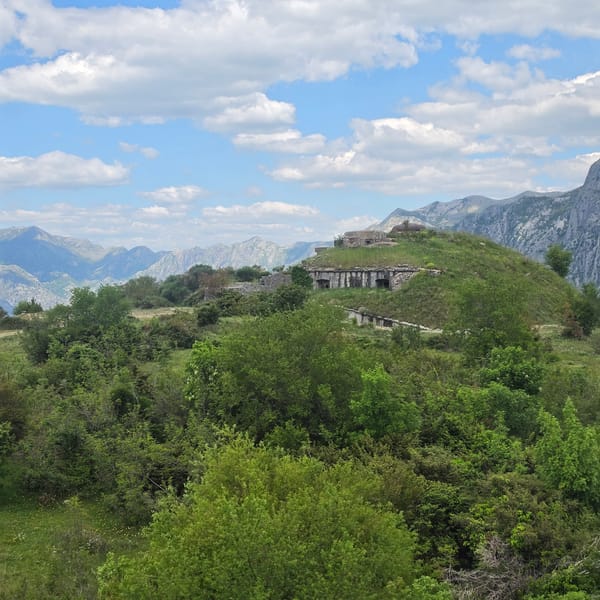 Cable car journey documented through Montenegro's coastal mountains