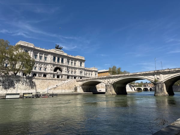 Palace of Justice and Ponte Umberto I observed in Rome